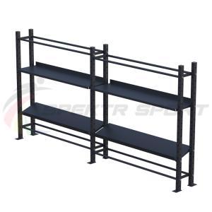 Купить Модульный стеллаж для гантелей, гирь и медболов 3780х430х1950 (2 секции) в Бабаеве 