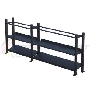 Купить Модульный стеллаж для гантелей, гирь и медболов 3180х430х1200 (2 секции) в Бабаеве 
